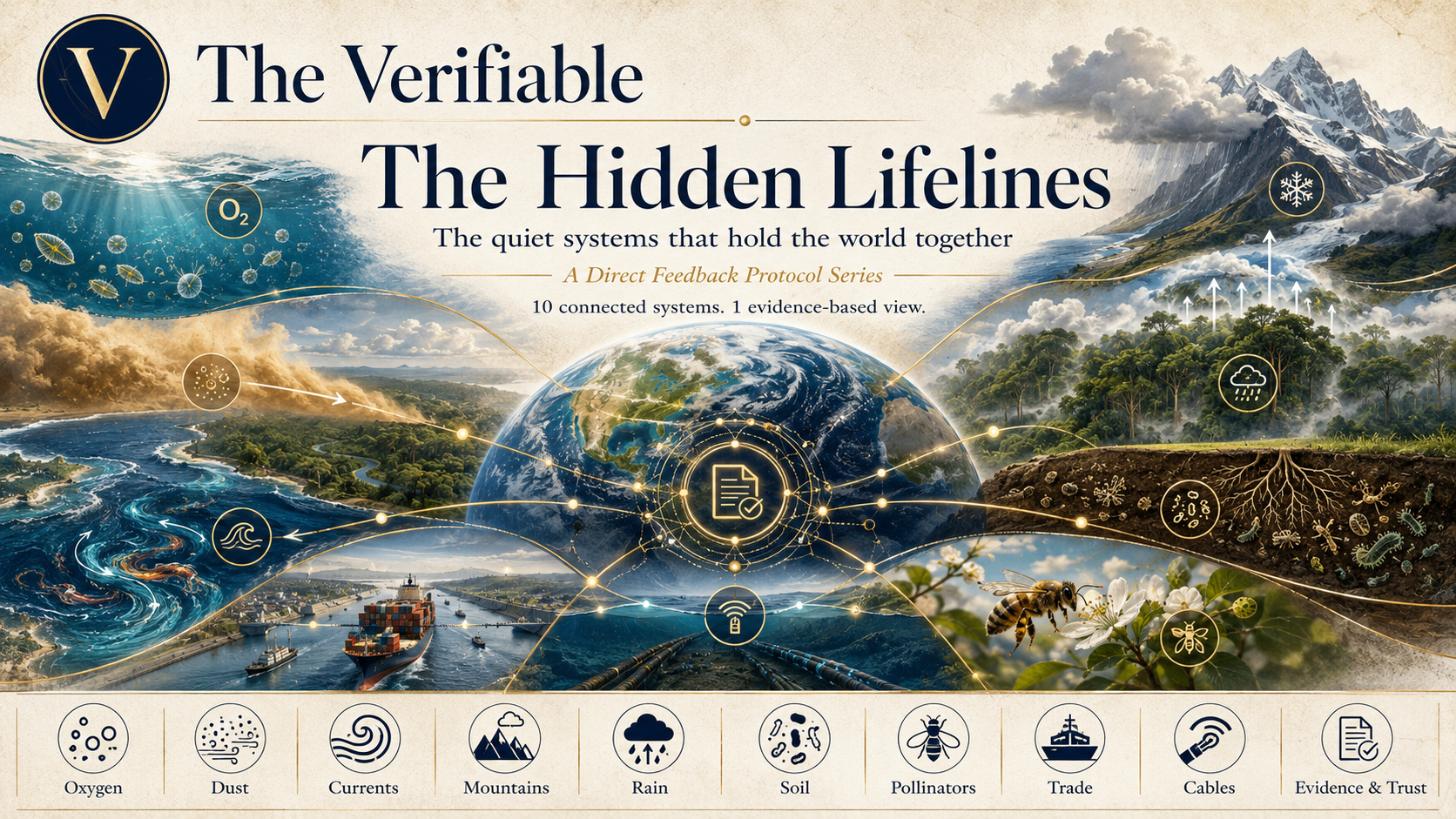 The Hidden Lifelines — the quiet systems that hold the world together. A Direct Feedback Protocol series.