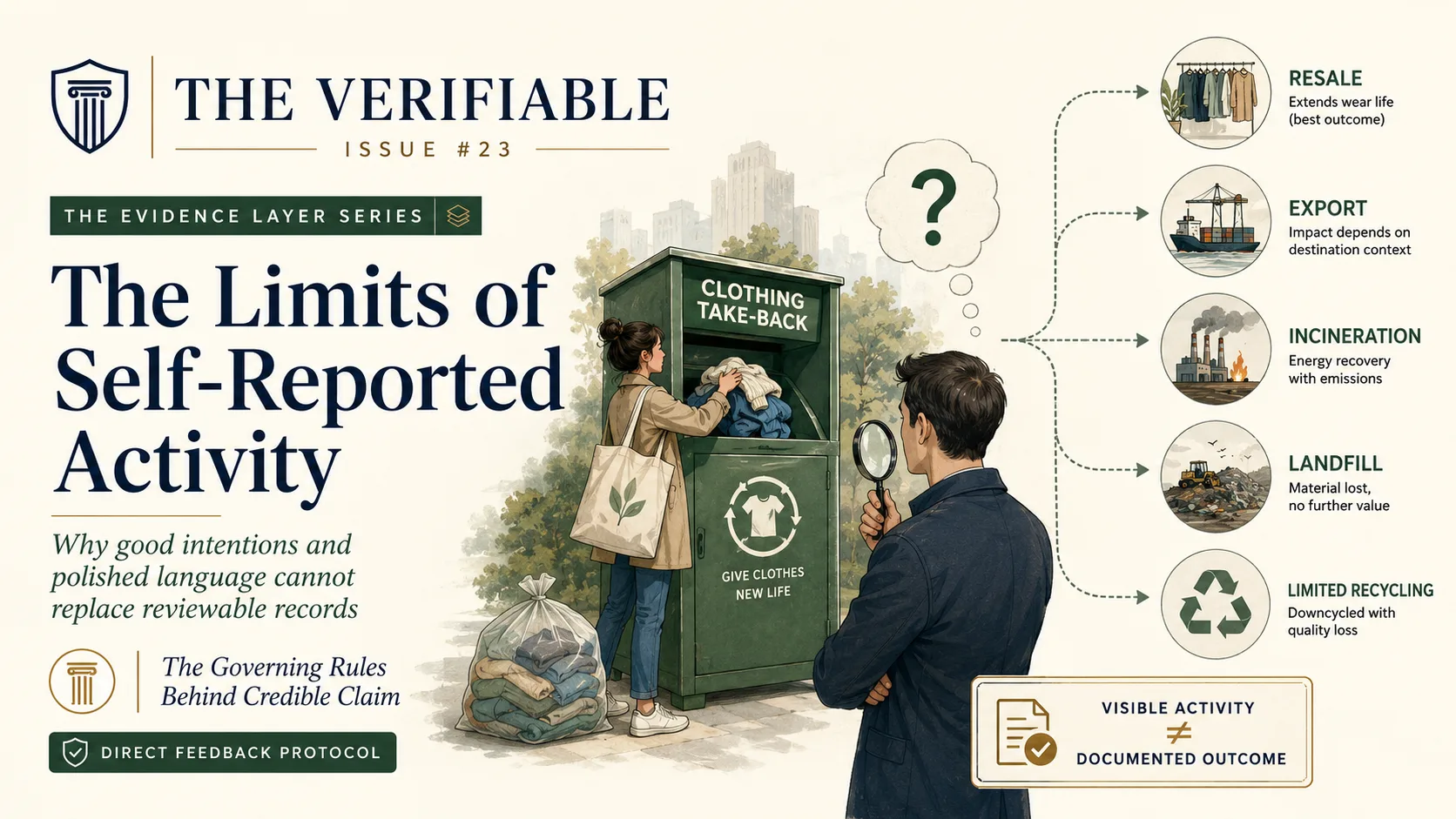 Why good intentions and polished language cannot replace reviewable records